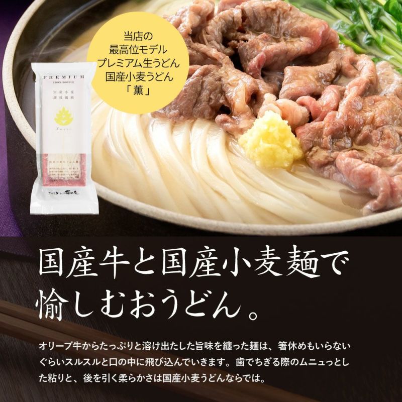 特選】讃岐オリーブ牛 極上肉うどん【4食入】【本生うどん】 | 讃岐うどん通販の亀城庵